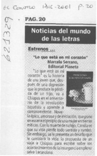 "Lo que está en mi corazón"  [artículo]