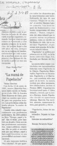 "La mamá de Papelucho"  [artículo] Hernán Navarrete Rojas