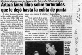 Artaza lanzó libro sobre torturados que le dejó hasta la colita de punta  [artículo]