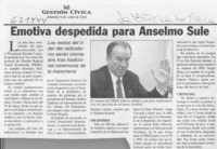 Emotiva despedida para Anselmo Sule  [artículo]