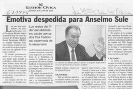 Emotiva despedida para Anselmo Sule  [artículo]