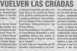 Vuelven Las criadas  [artículo]