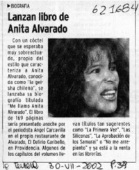 Lanzan libro de Anita Alvarado  [artículo]