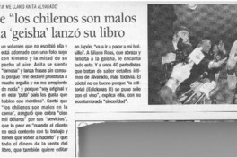 Contando que "los chilenos son malos en la cama", la "geisha" lanzó su libro  [artículo]