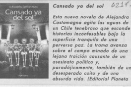 Cansado ya del sol  [artículo]