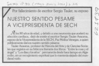 Nuestro sentido pésame a Vicepresidenta de SECH  [artículo]