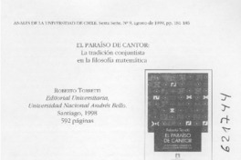 El paraíso de cantor  [artículo] Servet Martínez