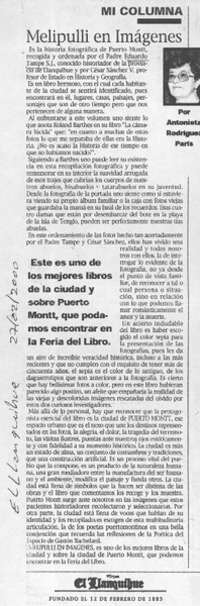 Melipulli en imágenes  [artículo] Antonieta Rodríguez París