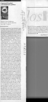 El general Pinochet y el mesianismo político  [artículo] Jorge Palacios C.