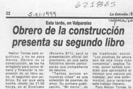 Obrero de la construcción presenta su segundo libro  [artículo]