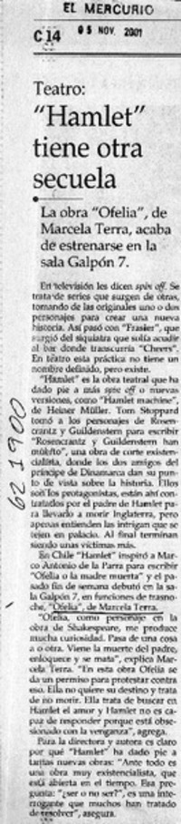 "Hamlet" tiene otra secuela  [artículo]