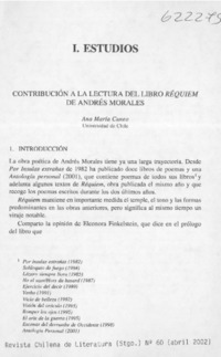 Contribución a la lectura del libro Réquiem de Andrés Morales