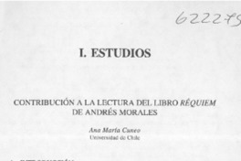 Contribución a la lectura del libro Réquiem de Andrés Morales
