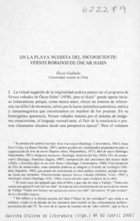 En la playa nudista del inconsciente, Versos robados de Óscar Hahn