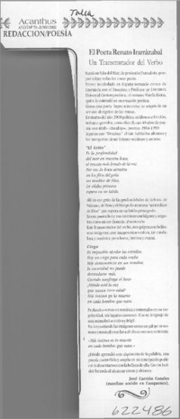 El poeta Renato Irarrázabal