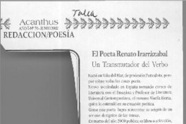 El poeta Renato Irarrázabal