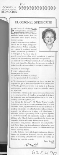 El coronel que escribe