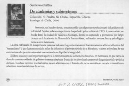 De academias y subterráneos