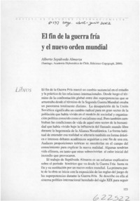 El fin de la guerra fría y el nuevo orden mundial