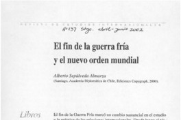 El fin de la guerra fría y el nuevo orden mundial