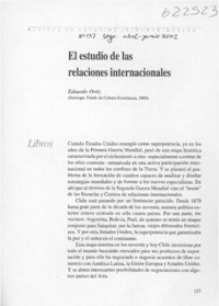 El estudio de las relaciones internacionales