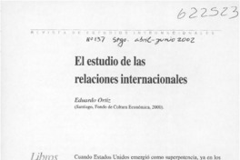El estudio de las relaciones internacionales