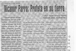 Nicanor Parra, profeta en su tierra