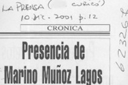 Presencia de Marino Muñoz Lagos