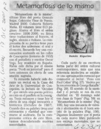 Metamorfosis de lo mismo