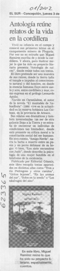 Antología reúne relatos de la vida en la cordillera