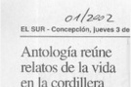 Antología reúne relatos de la vida en la cordillera