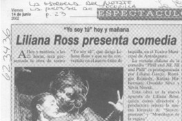 Liliana Ross presenta comedia
