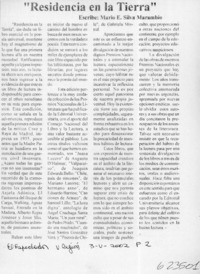 "Residencia en la tierra"