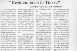 "Residencia en la tierra"