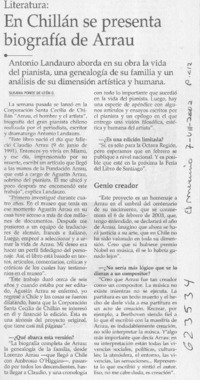 En Chillán se presenta biografía de Arrau