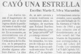 Cayó una estrella