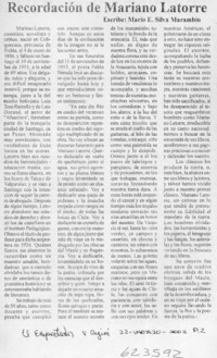 Recordando a Mariano Latorre
