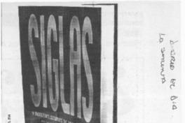 Escritor Patricio Salinas presenta libro de siglas