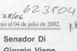 Senador Di Giorgio viena a presentar su libro