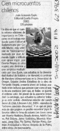 Cien microcuentos chilenos