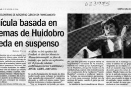 Película basada en poemas de Huidobro queda en suspenso