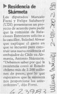 Residencia de Skármeta