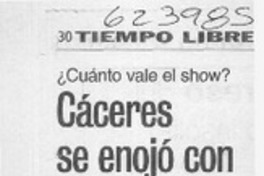 Cáceres se enojó con Lafourcade