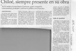 Chiloé, siempre presente en su obra