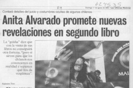 Anita Alvarado promete nuevas revelaciones en segundo libro  [artículo] Alejandra Toro