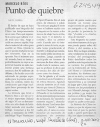 Punto de quiebre  [artículo] Felipe Correa