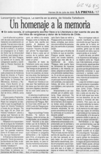 Un homenaje a la memoria