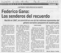 Federico Gana, los senderos del recuerdo