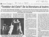"Temblor de cielo", de la literatura al teatro