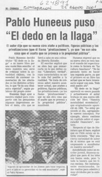 Pablo Huneeus puso "El dedo en la llaga"